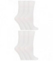Gentle Grip - Ladies Diabetic Socks - 6 Pairs (4-8 UK / White)