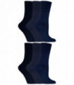 Gentle Grip - Ladies Diabetic Socks - 6 Pairs (4-8 UK / Dark Blue 37)