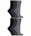 Gentle Grip - Ladies Diabetic Socks - 6 Pairs (4-8 UK / Grey 36)