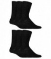 Gentle Grip - Mens Diabetic Socks - 6 Pairs (6-11 UK / Black)