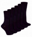 IOMI Footnurse - Ladies 6 Pair Bamboo Non Elastic Socks (4-8 / Black)