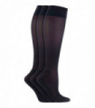 IOMI - Ladies 3 Pack Flight Socks (4-7 UK / Black)
