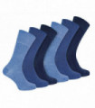 IOMI Footnurse - Mens 6 Pair Bamboo Non Elastic Socks (6-11 / Blue )