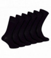 IOMI Footnurse - Mens 6 Pair Bamboo Non Elastic Socks (6-11 / Black)