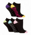 5PK - Wildfeet Footstamp Trainer Liners (4-8 / Black)