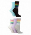 5PK - Wildfeet Jacquard Crew Socks (4-8 / Rainbow)
