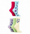 5PK - Wildfeet Jacquard Crew Socks (4-8 / Leopard Pastel)