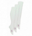 3 Pack Kids Extra Long Bamboo Socks (12-3 / White)