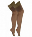 2 Pack Lace Top Seamed Stockings (XL / Nude / Nude)