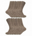 12 Pairs Mens Non Elastic Patterned Bamboo Socks (6-11 / Beige)