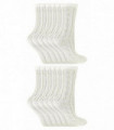 12 Pack Girls Ankle Pelerine Socks (2-3 Years / White) (6-8)