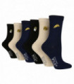 6PK - Embroidered Crew Socks (4-8 / Fast Food)
