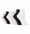 6PK - Wildfeet Embroidered Rib Lounge Socks (4-8 / Peace)