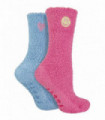 2PK - Wildfeet Cosy Lounge Socks (4-8 / Smiley Face)