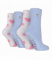 4PK - Cosy Lounge Socks (4-8 / Hearts)