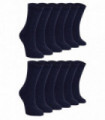 12 Pairs Children's School Socks (9-12 UK / Navy)
