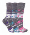 3 Pack Ladies Fairisle Viloft Socks (4-8 UK / Grey)