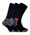 3 Pack Heavy Duty Work Socks (6-11 UK / Black)