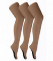 3 Pack Seamed Tights (8-14 / Nude / Black)