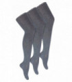 Girls 3 Pack Tights for School (Grey / 11-12)