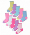 Baby Girls 10 Pack Heel & Toe Socks with Grippers (0-2.5 / Style 1)