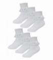 Baby Girls 6 Pack Organza Lace Socks (0-0 / White)