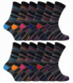 12 Pack DEE3 Socks (6-11) Stripe
