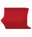 12 Pairs Ladies Plain Coloured Cotton Socks (red)