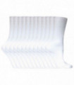 12 Pairs Ladies Plain Coloured Cotton Socks (White)