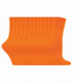 12 Pairs Ladies Plain Coloured Cotton Socks (Orange)