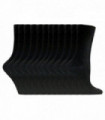 12 Pairs Ladies Plain Coloured Cotton Socks (Black)