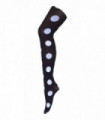 80 Denier Patterned Tights (8-14 UK / Big Spot White)