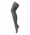 80 Denier Patterned Tights (8-14 UK / Weave Black/White)