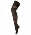 80 Denier Patterned Tights (8-14 UK / Star Brown)
