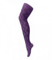 80 Denier Patterned Tights (18-24 UK / Weave Purple)