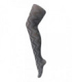 80 Denier Patterned Tights (18-24 UK / Weave Black/White)