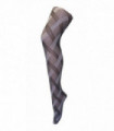 80 Denier Patterned Tights (18-24 UK / Cable Black/White)