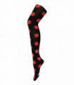 80 Denier Patterned Tights (8-14 UK / Big Spot Red)