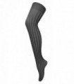 80 Denier Patterned Tights (8-14 UK / Ribbed B/W)