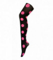 80 Denier Patterned Tights (8-14 UK / Big Spot Pink)