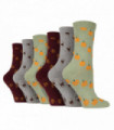 6PK - Wildfeet Texture Knit Socks (4-8 / Autumn)