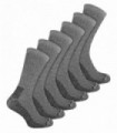 6 Pairs Mens Wool Rich Hiking Socks (6-11 UK / Black)