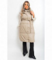Belted Long Puffer Gilet