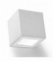 Wall Lamp White Ceramic 15 x 15 x 15 cm Modern Leo Simple Classic Design LED