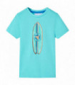 Kids' T-shirt with Short Sleeves Aqua 92