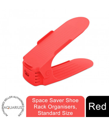 Haven Space Saver Shoe Rack Organiser Standard Size Easy To Clean & Sturdy, Red