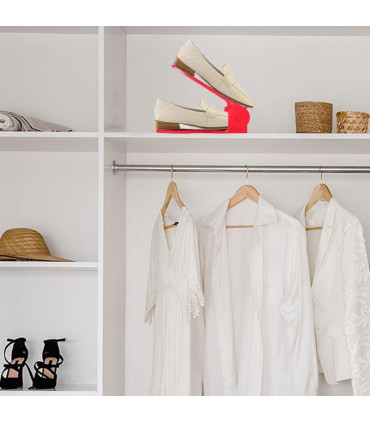 Haven Space Saver Shoe Rack Organiser Standard Size Easy To Clean & Sturdy, Red