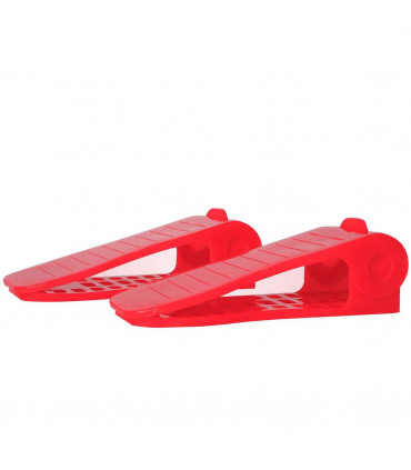 Haven Space Saver Shoe Rack Organiser Standard Size Easy To Clean & Sturdy, Red