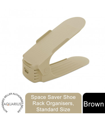 Haven Space Saver Shoe Rack Organiser Standard Size Easy Clean & Sturdy, Brown
