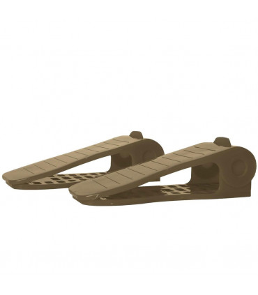 Haven Space Saver Shoe Rack Organiser Standard Size Easy Clean & Sturdy, Brown